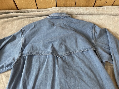 Outback Trading Company Bush Men’s L Button Up Western Shirt Rugged Slate Blue - Picture 10 of 18