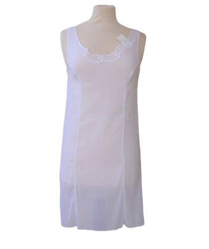 Lingerie Elizabeth Sfondo Vestito Bianco T.36/38 Nuovo