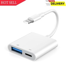 Apple MFi Certified Lightning to USB Camera Adapter for iPhone,Portable Lig...