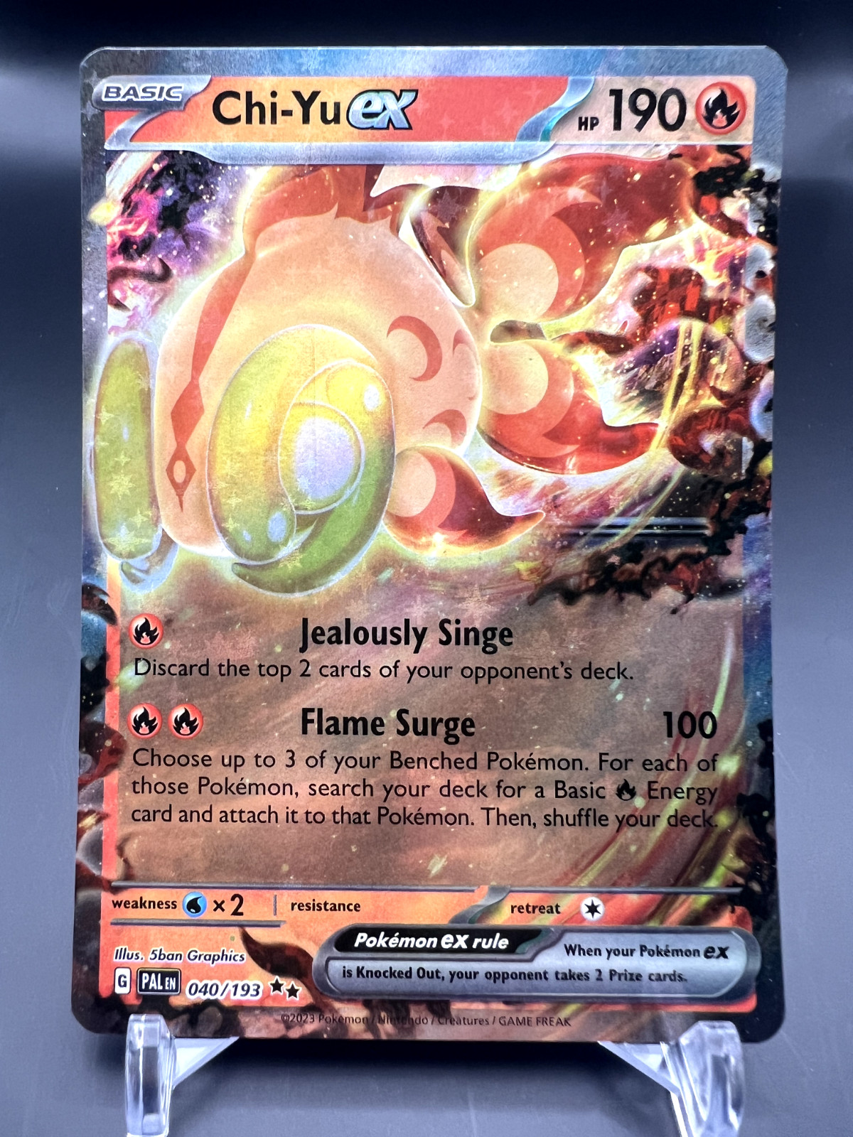 Chi-Yu ex 40/193 Double Rare Holo Pokemon Paldea Evolved TCG Near Mint