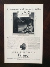 1930 vintage Original ad Bell  Howell Filmo Movie Camera fantastic condition
