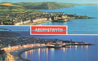 R727176 Aberystwyth The Bays by Day and Night E T W Dennis Scarborough Multi Vie