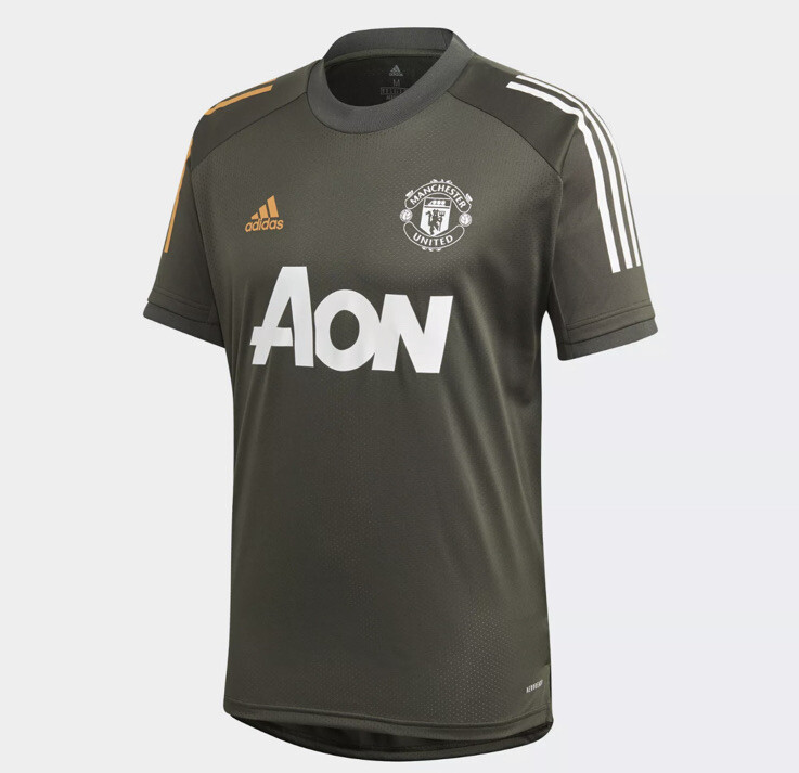 Adidas 2020-21 Manchester United Training Jersey - Olive Green