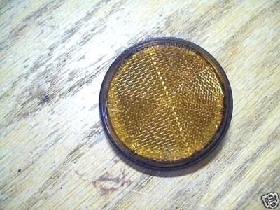 YAMAHA XT500 355-85111 FRONT REFLECTOR AMBER USED 1 QUANTITY OEM