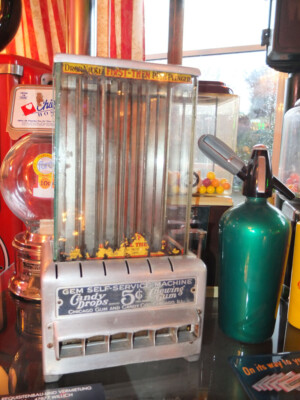 original 30er Jahre Candy Automat USA CHICAGO GUM & CANDY CO Aluminium
