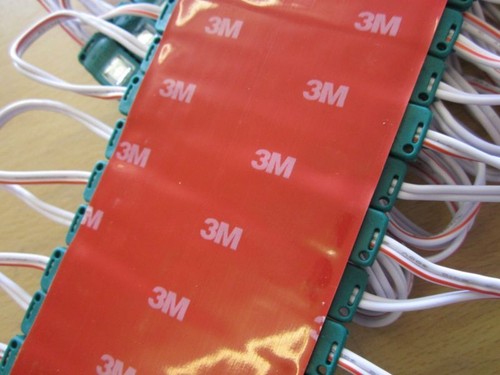 Módulo de señalización LED SMD SMD 20 x 3 VERDE 12V DC 0.72W 5050 pegajoso impermeable - Imagen 3 de 4