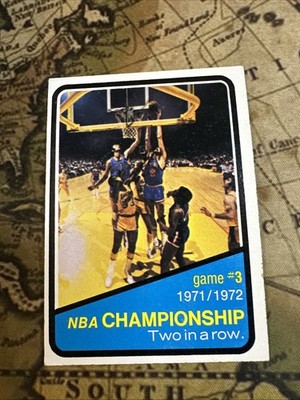 1972-73 Topps #156 1971-72 Finals Game 3 - Lakers / Knicks Ext+ Free Ship