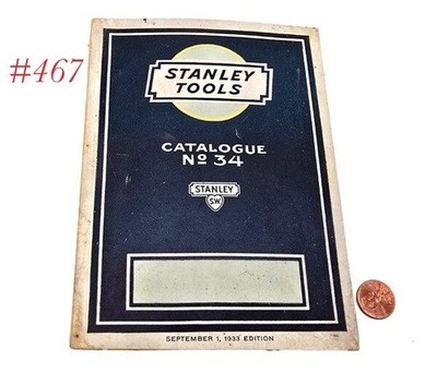 clean shape 1933 STANLEY TOOLS CATALOG BOOK #34 planes chisels others SW era