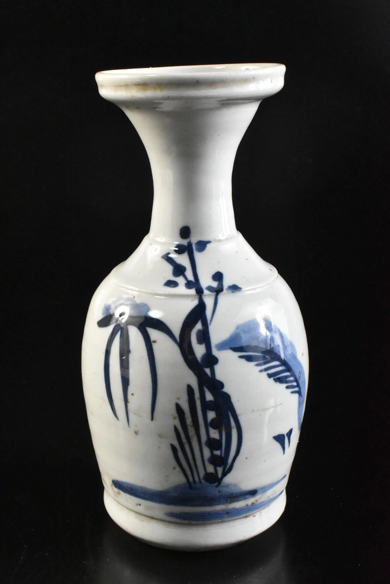 陶瓷蓝色1900-1940 年日本花瓶| eBay