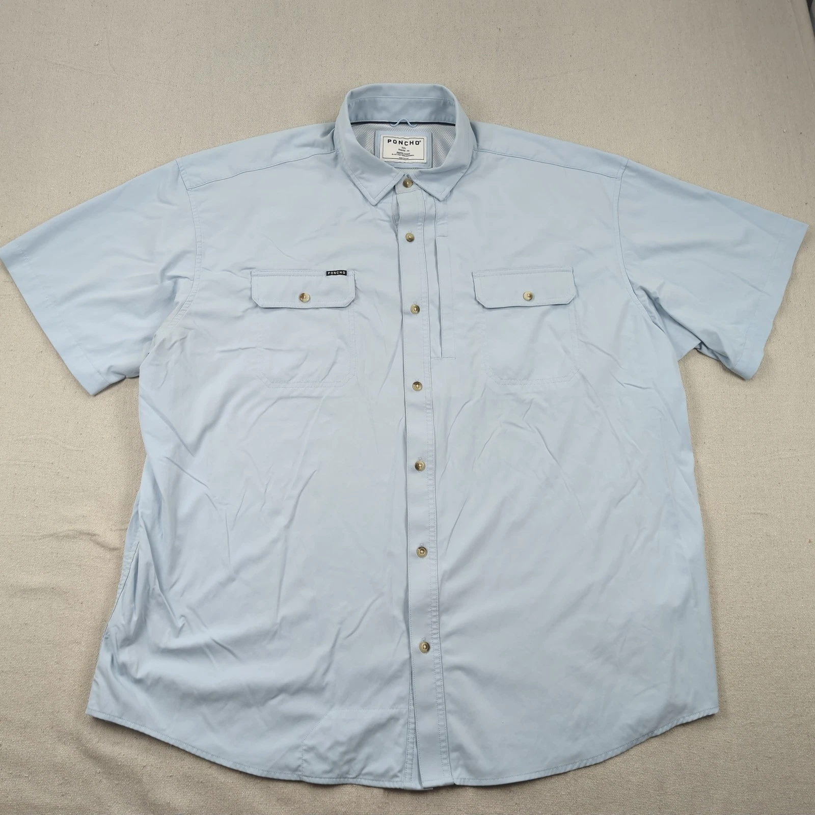 Poncho Shirt Mens 2XL Blue Performance Pearl Snap Regular Fit
Opens in a new window or tab