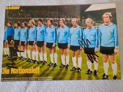 Unikat. Orginales Autogramm. DFB. Mannschaftsfoto. Berti Vogts. Jupp Heynckes