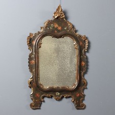 Specchiera d'Appoggio Antica Legno Laccato Italia Fine XIX Secolo Originale