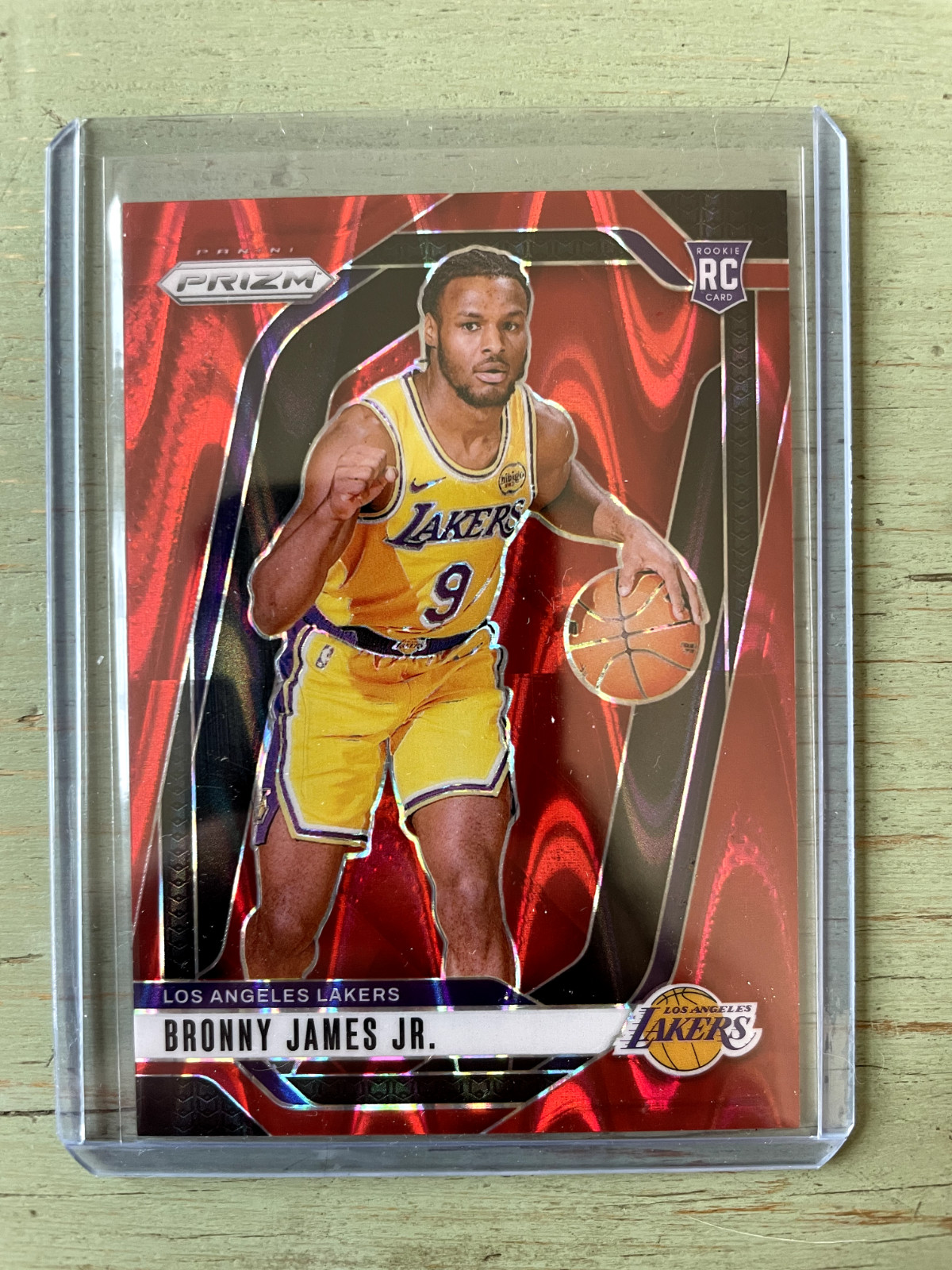 2024-25 Panini Prizm - Bronny James #243 Red Seismic Prizm 220/299 (RC)