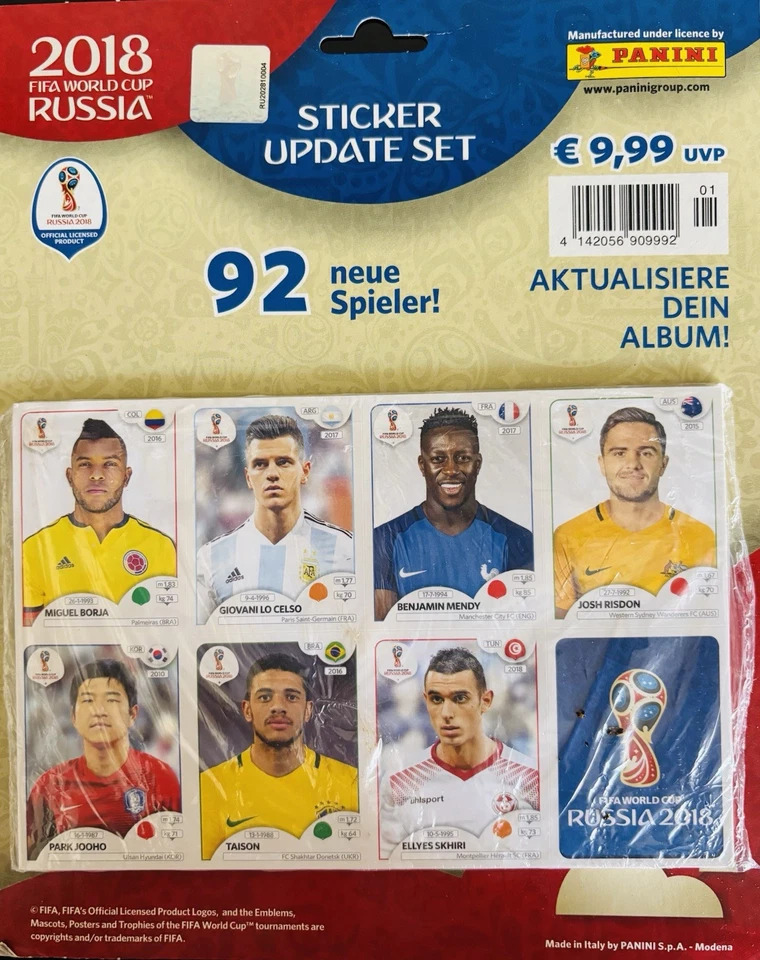 Panini Fifa World Cup 2018 Russia Sticker Update Set Neu, OVP - Bild 1 von 1