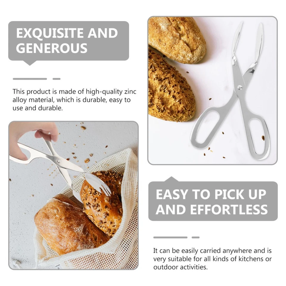 Forchetta per cucchiaio da portata in acciaio inossidabile (argento) - Immagine 3 di 4