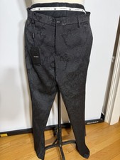 Dolce & Gabbana Black  Jacquard Men Dress Pants Size 40 US