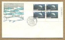 CANADA 1980-05-06 Endangered Wildlife, Atlantic Whitefish LRCB 4x17¢ FDC