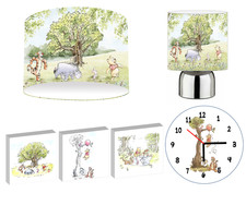 WINNIE the POOH nursery CEILING SHADE, TOUCH LAMP, WALL ART, CLOCK or BUNDLE