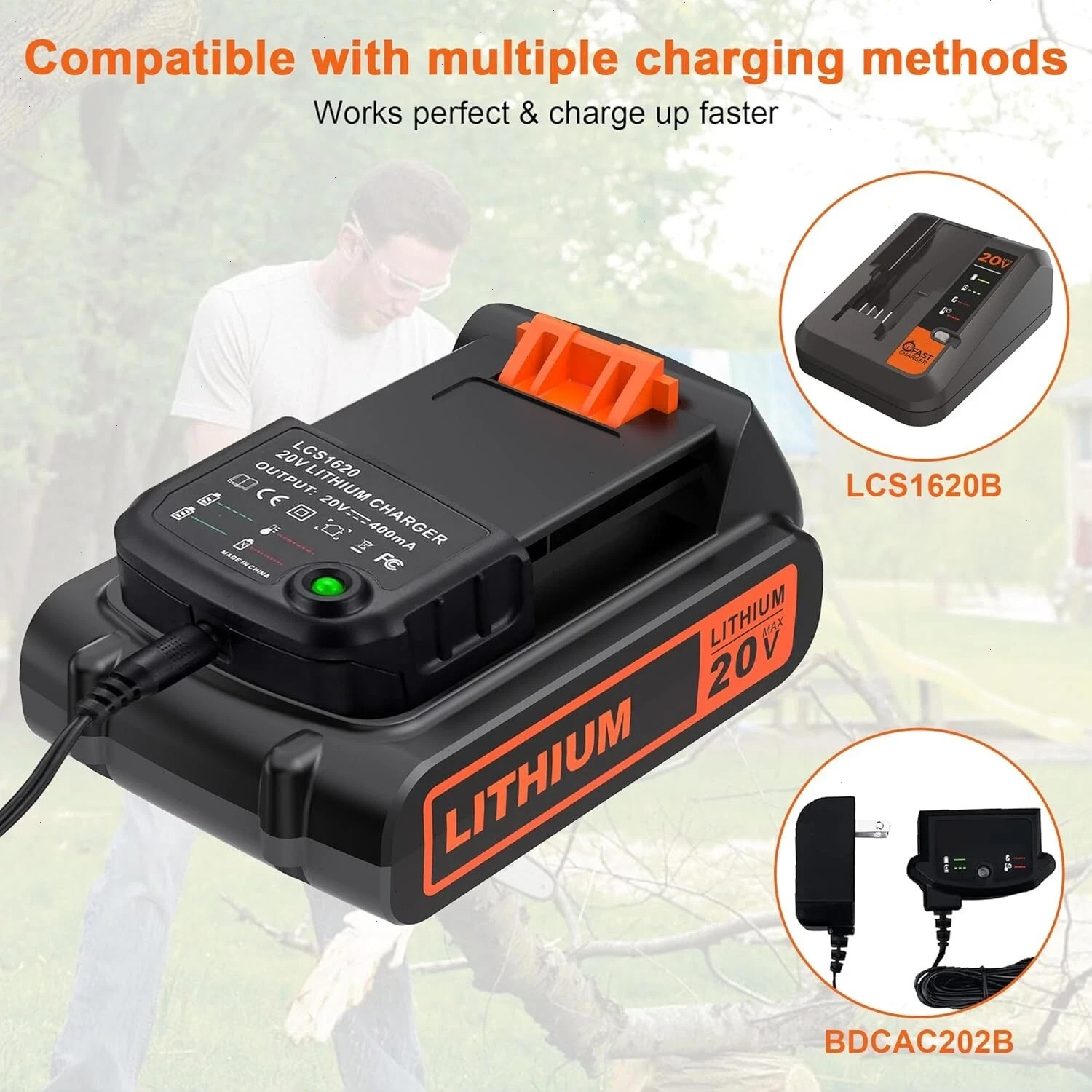 1.5Ah for Black and Decker 20V Lithium-Ion Max Battery 20 Volt LBXR20 LBXR2020