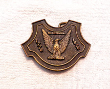 CLASSIC BELT BUCKLE BICENTENNIAL 1776 - 1976 AMERICAN EAGLE GOLD TONE BB15