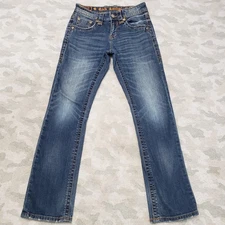 Rock Revival Jeans Mens 29 Blue Pockets Tommy Straight Denim Medium Wash