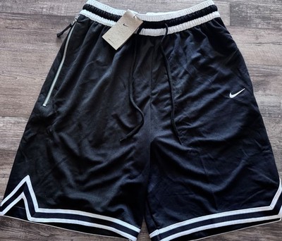 NWT Mens Nike L Black/White Dri-Fit Micro Mesh DNA Basketball Shorts Large