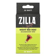 Zilla Incandescent Spot Bulb, for Nocturnal Reptile Species, 50 Watts, Red