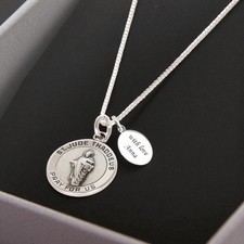 Silver Saint Jude Necklace, St Jude Jewellery, Catholic Gifts & Jewellery
