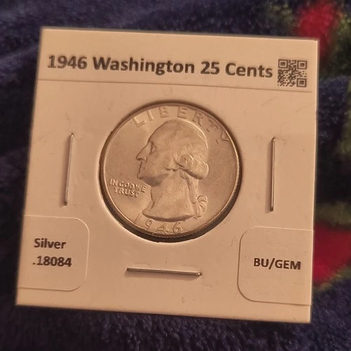 1946 Washington Quarter Silver BU/GEM Uncirculated 25C Coin Uncertified Variety