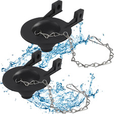 2 Pack 2-Inch Toilet Flapper Replacement Kit, Universal Flush Valve Flapper Fi
