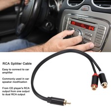 2pcs Splitter Cable 1 Male To 2 Female Stereo Gold Plated Y Adapter CHSK