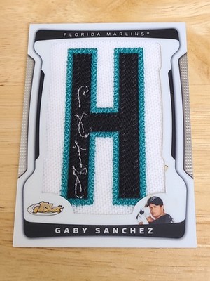 2009 Finest #161 Gaby Sanchez ''H''  Autograph Relic /170 Marlins $$$