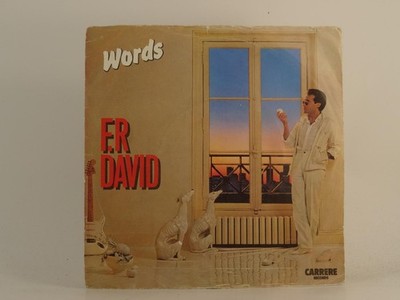 F.R DAVID WORDS (79) 2 Track 7'' Single including Picture Sleeve CARRERE RECORDS