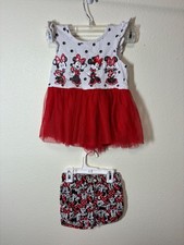 Disney Minnie Mouse Outfit Tank Top Shorts Summer Casual Girls Size 5T
