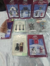 COBBLESTONE CORNERS MAYBERRY STREET Christmas Village Miniatures LOT of 9 NIP