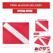 20" x 24" Dive Flag with Removable Stiffening Pole for Scuba Diving