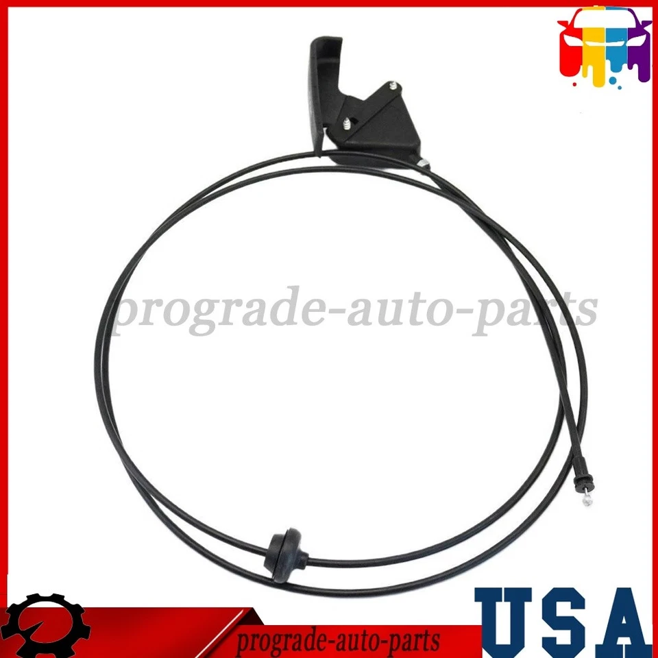 Fit Dodge Ram 1500 2500 3500 94-05 Hood Release Latch Cable w/ Handle 55275849AA Foto 2 de 4