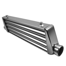 Universal 27 X 7 X 2.5 Tube Fin Front Mount Intercooler 2.5 Inoutlet
