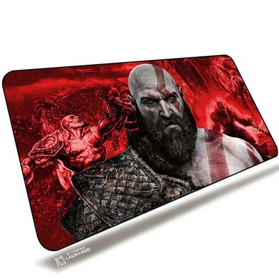 XXL Gaming Mouse Pad Krieger Gott Große Schreibtisch Matte 90x40cm