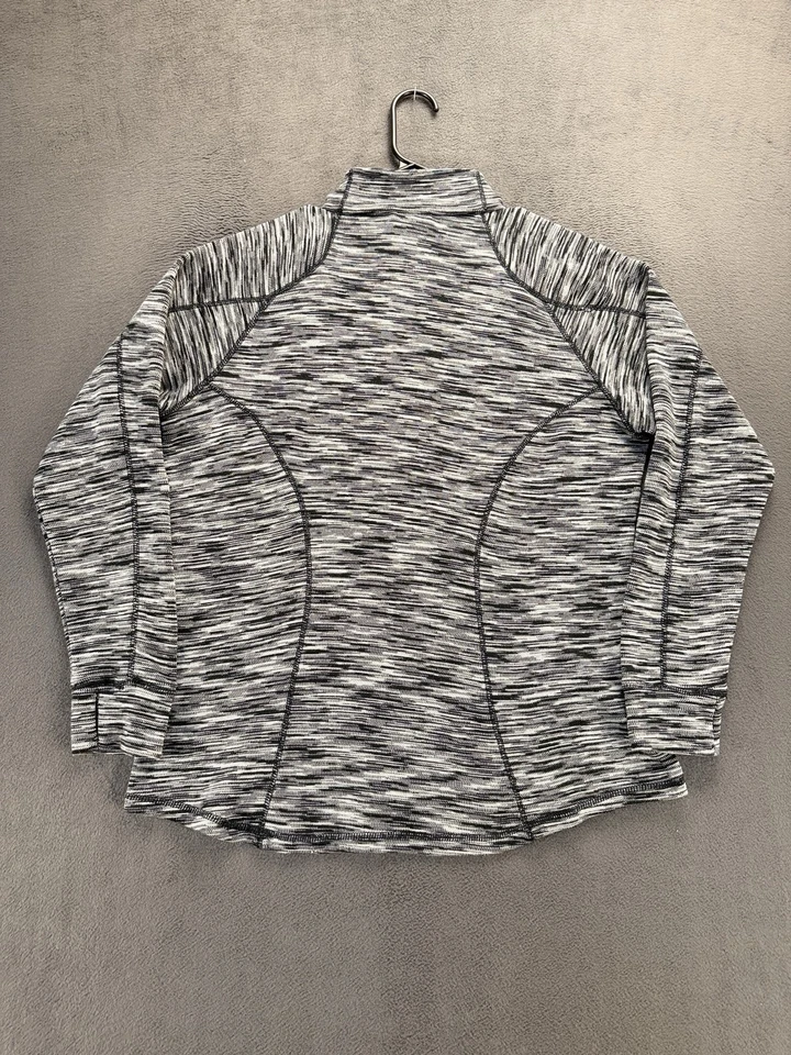 Pulôver térmico Avalanche feminino XL cinza 1/4 zíper elástico furos superiores para polegar - Imagem 2 de 4