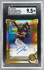 James Wood 2022 Bowman Chrome #CPA-JWD Gold Refractor 1st RC Auto 43/50 SGC 9.5
