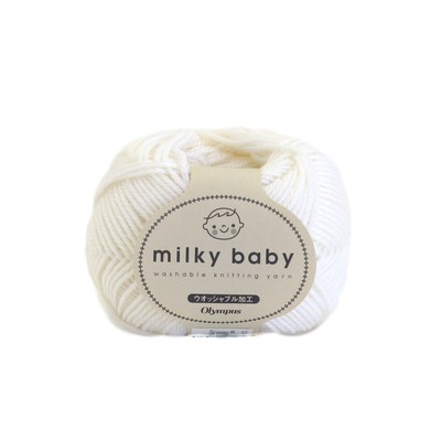 Olympus Thread Milky Baby Yarn Gota Col.1 white series 40g approx. 114m