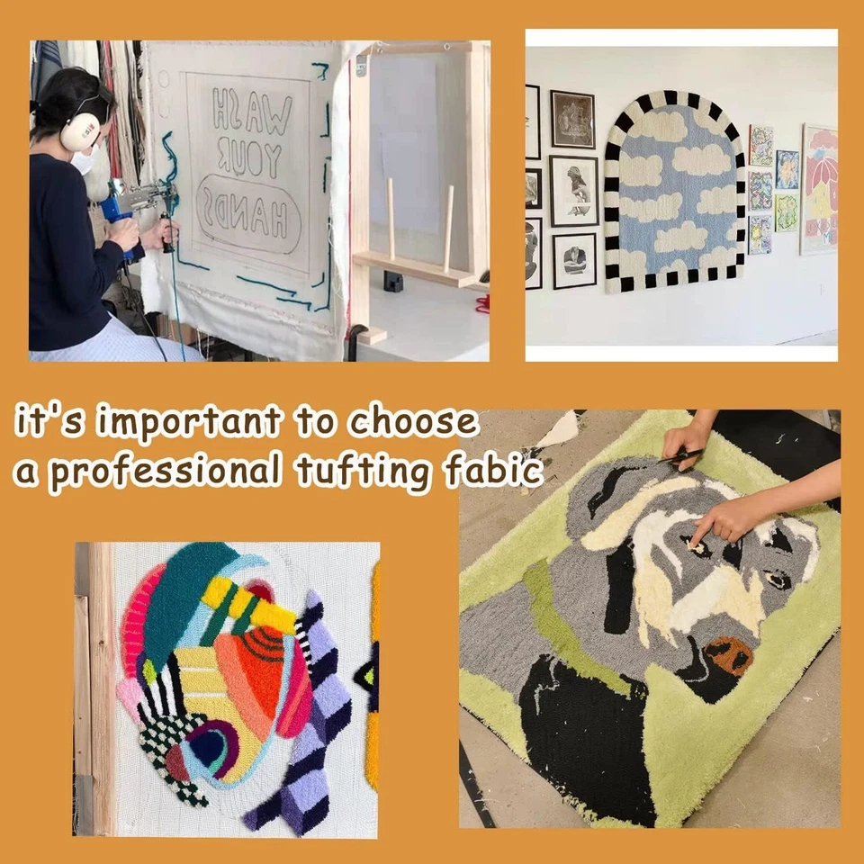 Upgraded Overlocking Tufting Fabric 118"x59" for Rug Making & Embroidery - Image 3 of 4