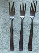 Sola Holland CORA Dinner Fork MCM Modern Stainless Steel Lot Of 3.   (#1#)