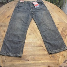 NWT Wranglers Premium Jean Husky 16 Straight Leg Jeans Adjustable Waist Flap Poc