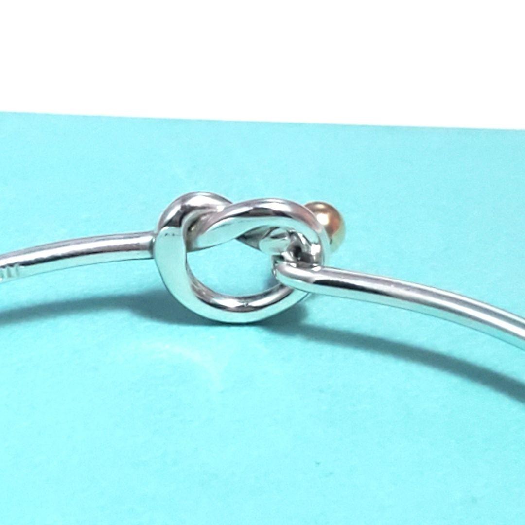 TIFFANY & Co. Bracelet Love Knot Hook & Eye Bangle Silver 925 18K