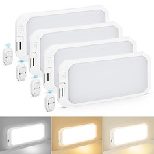 4 Pack RV Lights Interior 1200LM 3 Color 12V RV LED Lights Interior with