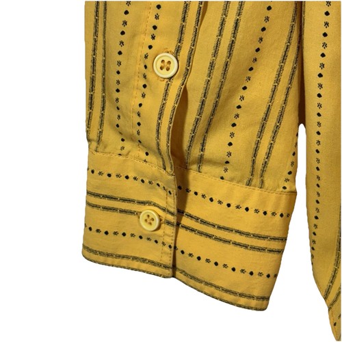 GITANO Yellow & Black Striped Button-up Shirt Mens XL Vintage Bold Colorful - Picture 7 of 10