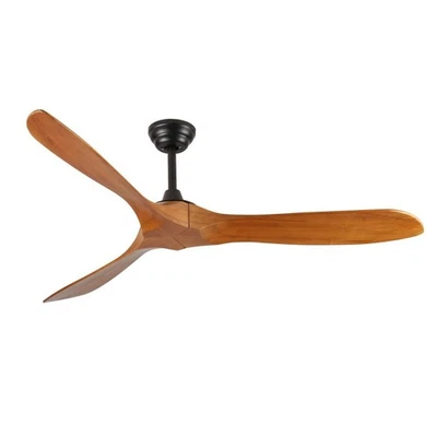SECSOFIER 60'' Wood Ceiling Fan No Light Without Lights for Patios Reversible ETL DC Motor
