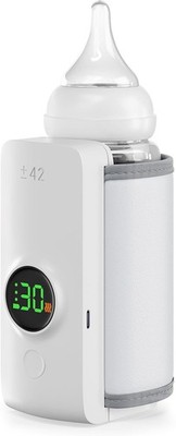 Snuvrel Tragbarer Flaschenwärmer mit Live Display 6000mAh Akku 6 Geschwindigkeiten Temp Co